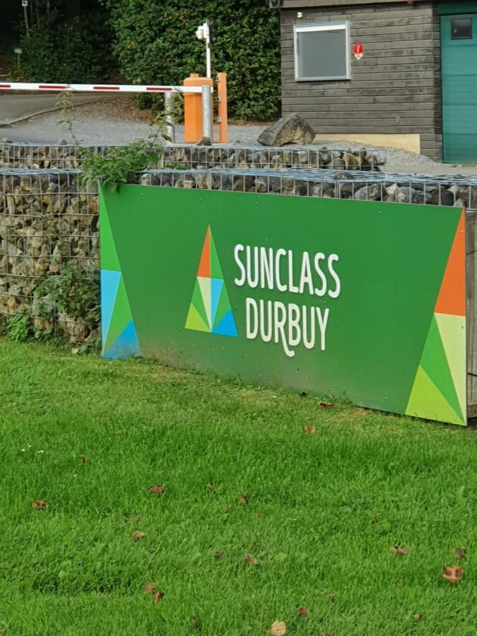 Boshuisje Durbuy Met Zwembad Op Het Park Exterior photo